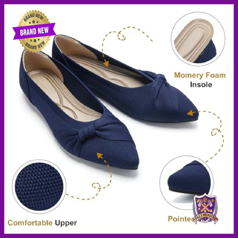 Pointed Toe Ballet Flats Comfortable Lightweight … - image 5